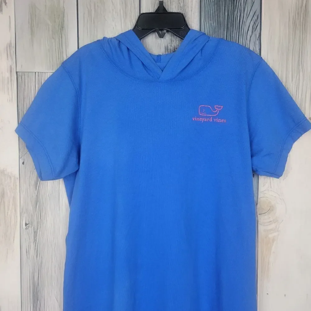 Vineyard Vines Girls Blue Hooded Swim Cover-up size Large